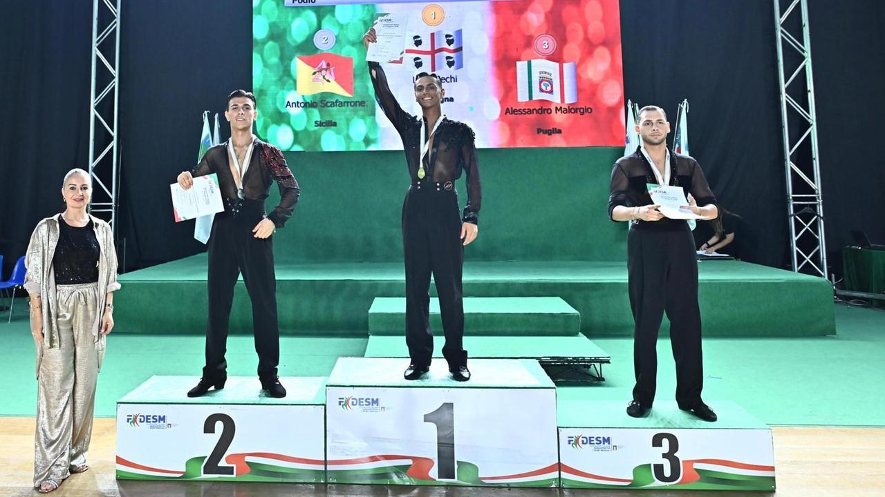 Il ballerino sassarese Luca Sechi medaglia d'oro a Rimini