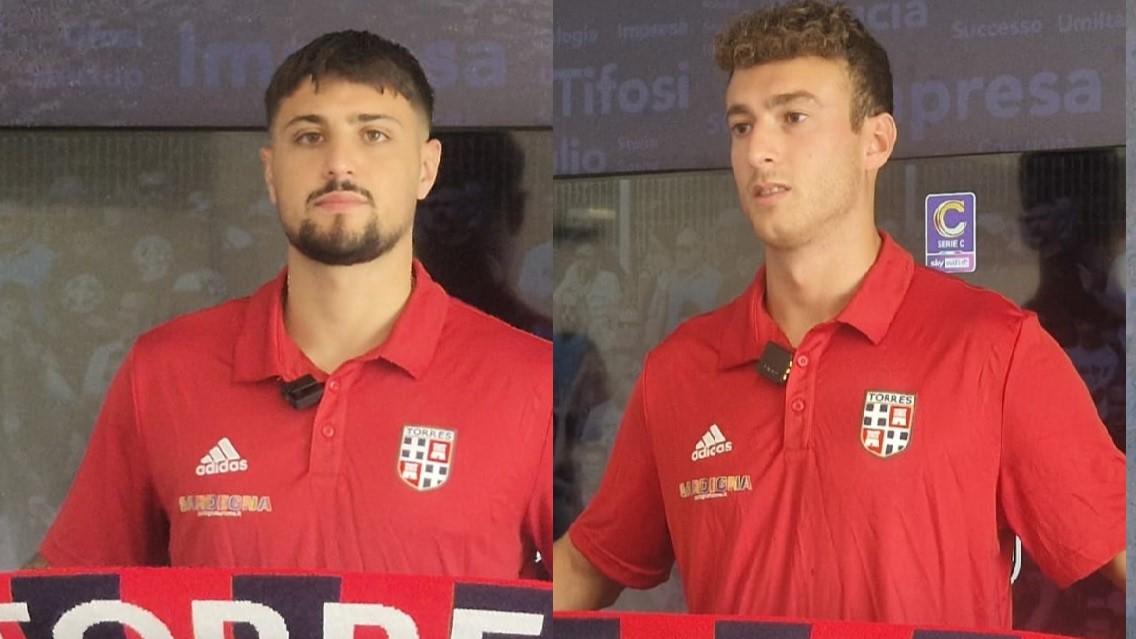 <strong>Mattia Scaringi</strong> (a sinistra) e <strong>Gabriele Berto</strong>, nuovi giocatori della Torres