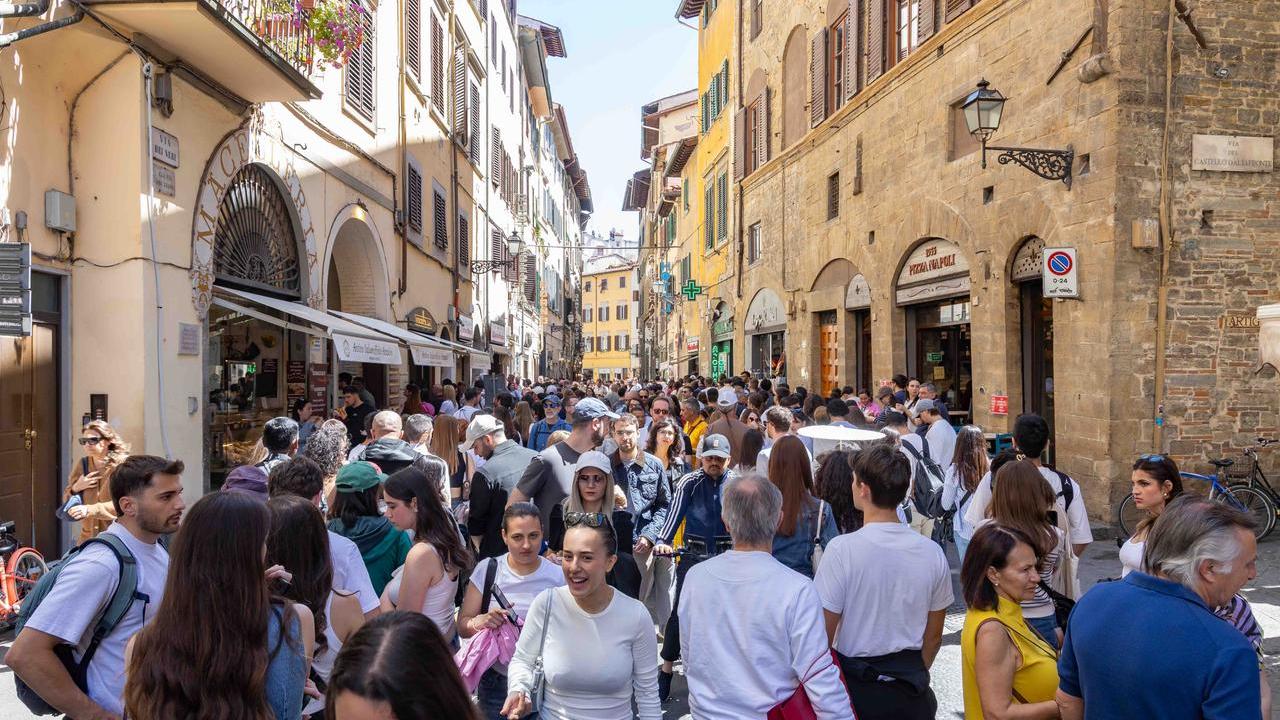 Turisti in centro a Firenze