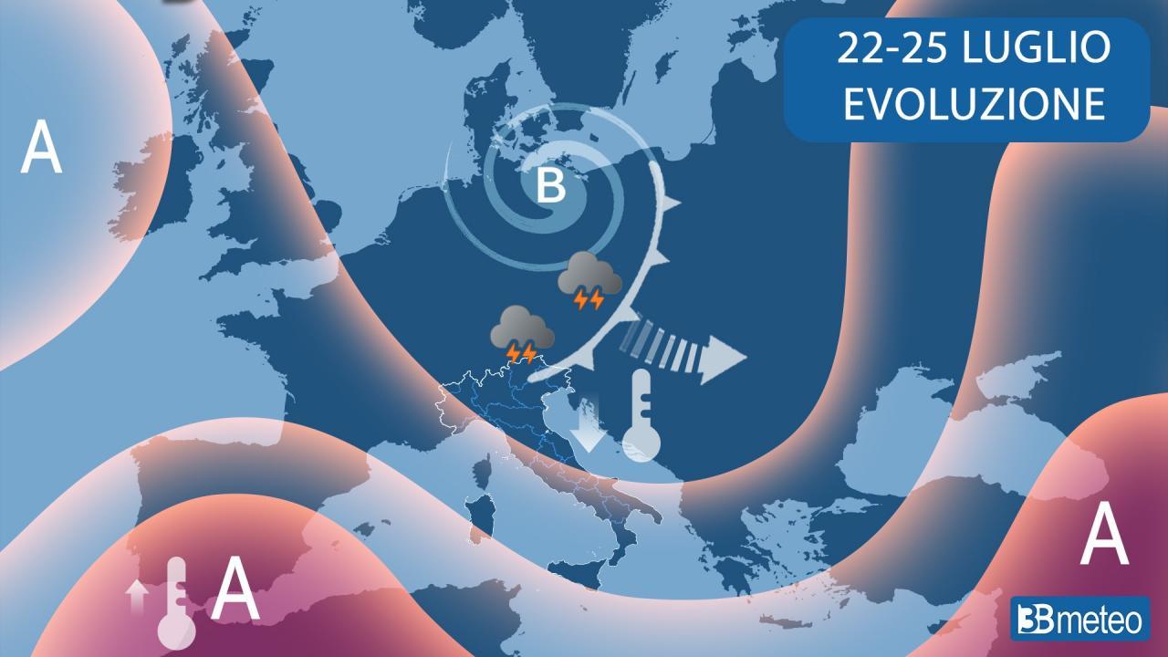 Il caldo africano ha le ore contate: arrivano aria artica e forti temporali