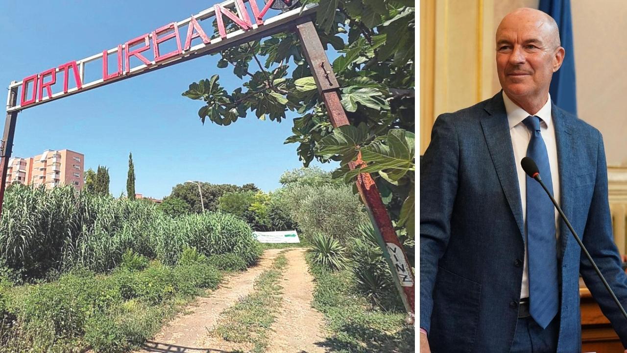 
	L'area degli orti urbani e il sindaco Salvetti&nbsp;

