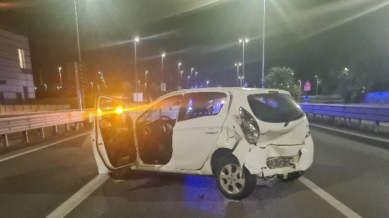 L'auto tamponata sulla Declassata