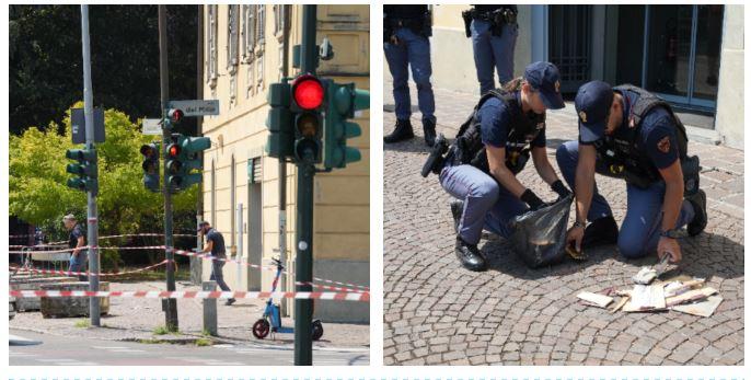 Reggio Emilia, pacco sospetto in banca: strada chiusa, arrivano gli artificieri ma è un falso allarme