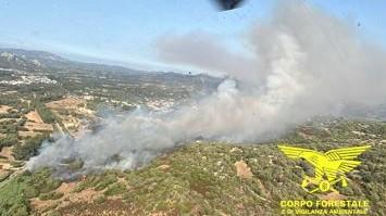 Nuovo incendio in Gallura: quattro elicotteri per domare le fiamme