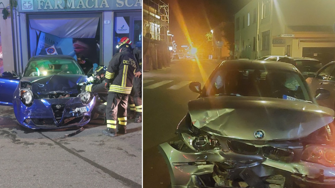 Tragedia sfiorata a Porto Torres, due auto si schiantano frontalmente in pieno centro: tre feriti