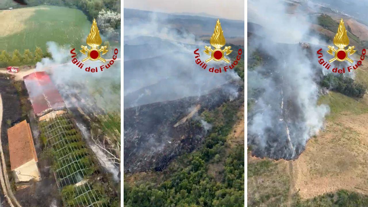 
	L'incendio a Certaldo visto dall'alto

