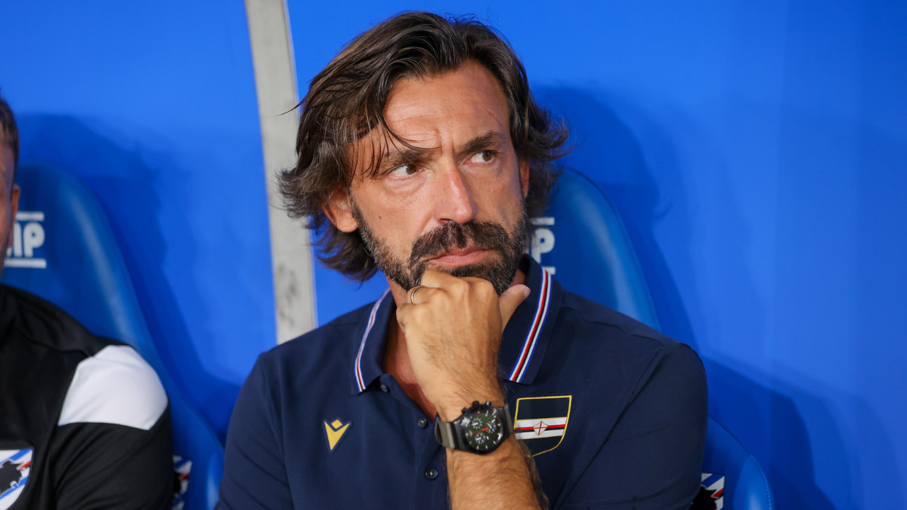 Andrea Pirlo, qui sulla panchina della Sampdoria