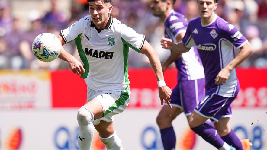 Cristian Volpato in azione con la maglia del Sassuolo