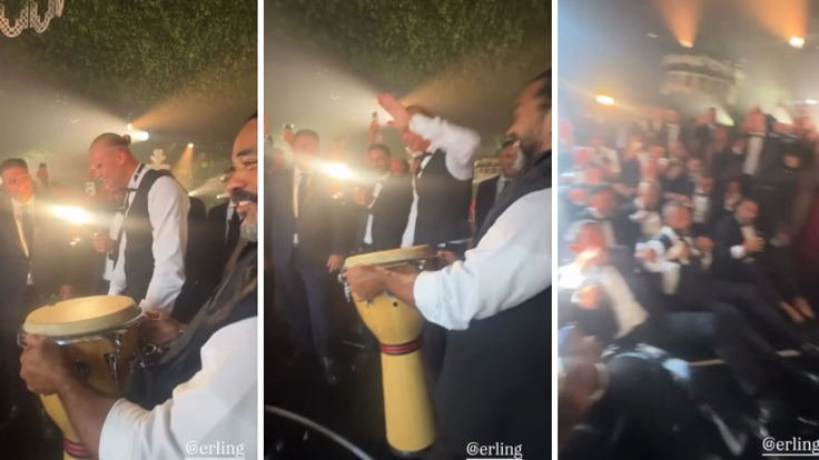 Halaand show, al matrimonio di Donnarumma guida la celebre viking row – Il video