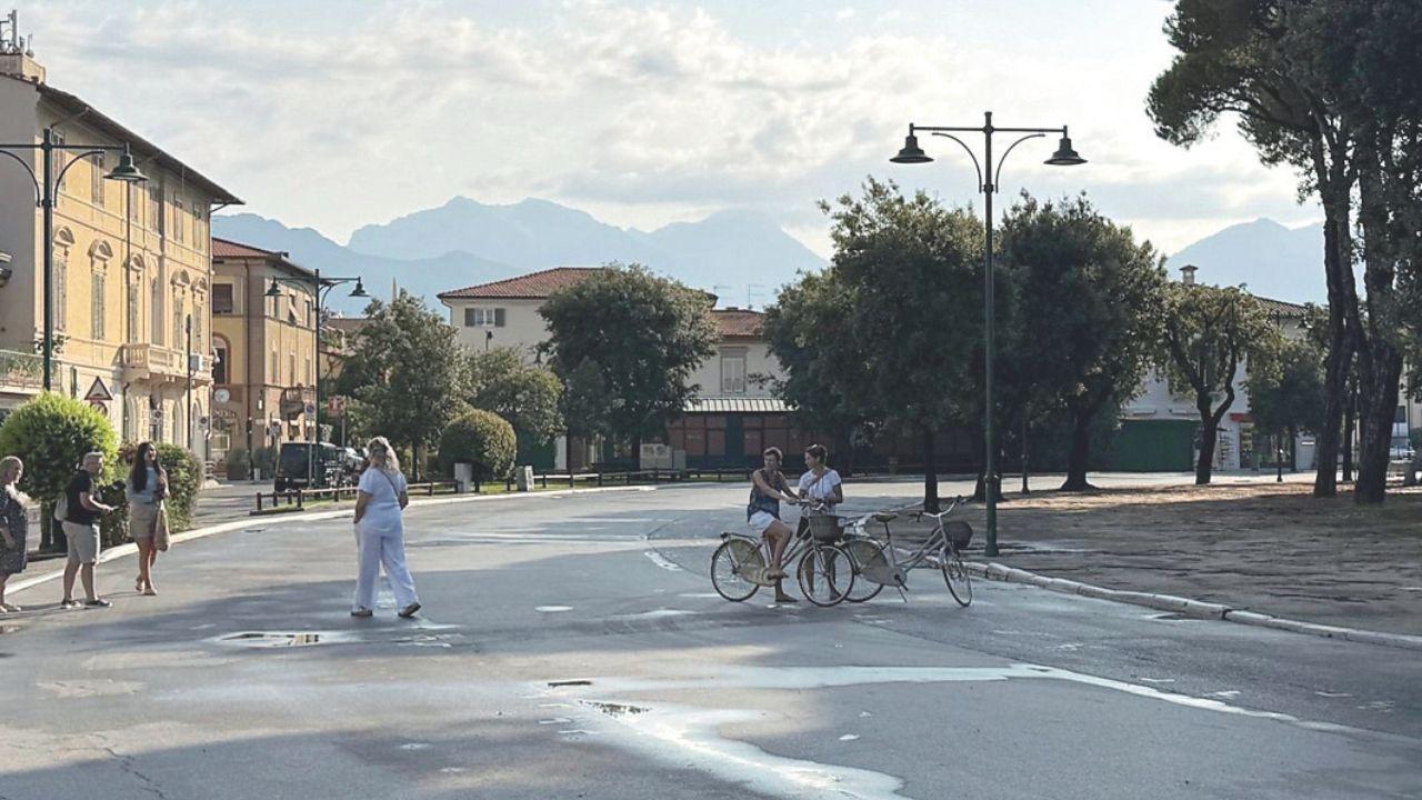 La piazza Marconi di Forte il 26 luglio senza il tradizionale mercato domenicale