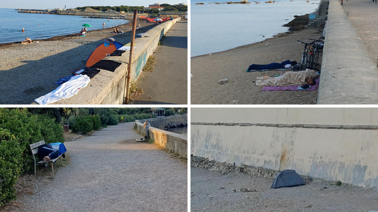 Livorno, tende e bivacchi tra le spiagge del lungomare: è l’estate di chi si accampa – Il nostro racconto