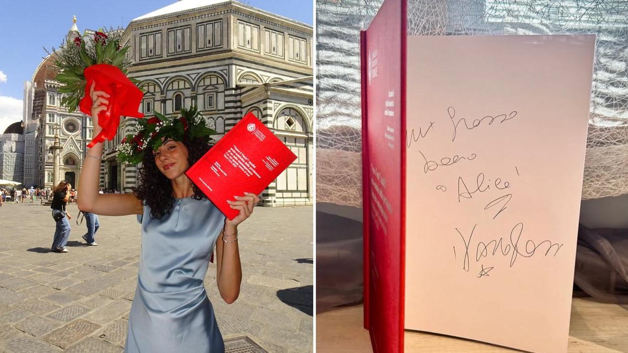 La tesi di Alice autografata da Vasco a Zocca