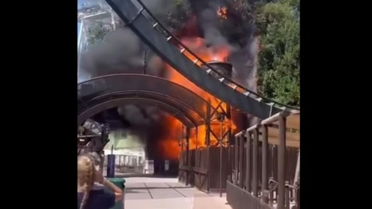 L'incendio a Gardaland (video Facebook Luca Zaia)