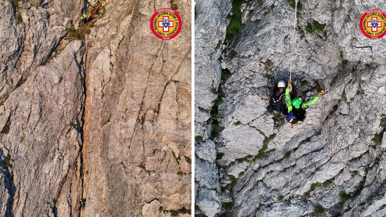 Pizzo d’Uccello, precipita per 30 metri in parete e si ferisce: il compagno di cordata lo salva bloccando la caduta – Cosa è successo e i soccorsi