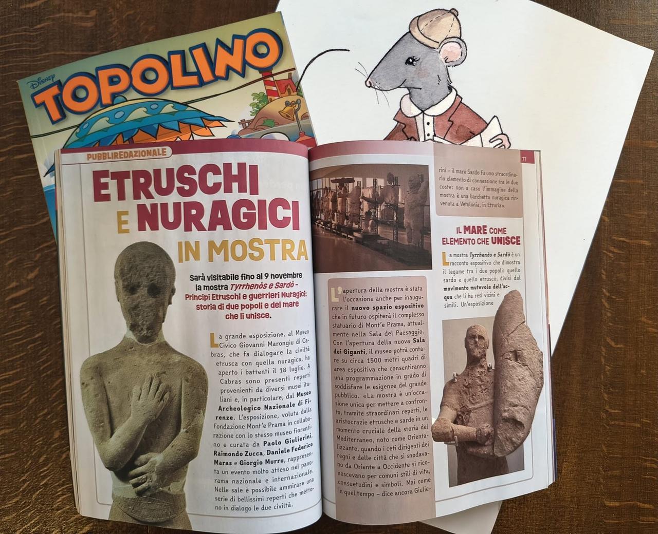 Topolino magazine fa un tuffo nell’archeologia: il numero è Gigante