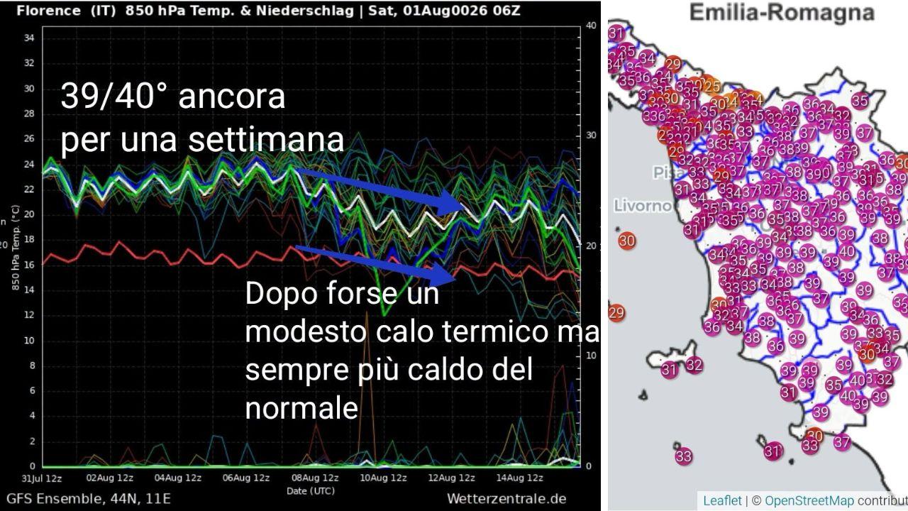 Le mappe del Centro Meteo Toscana
