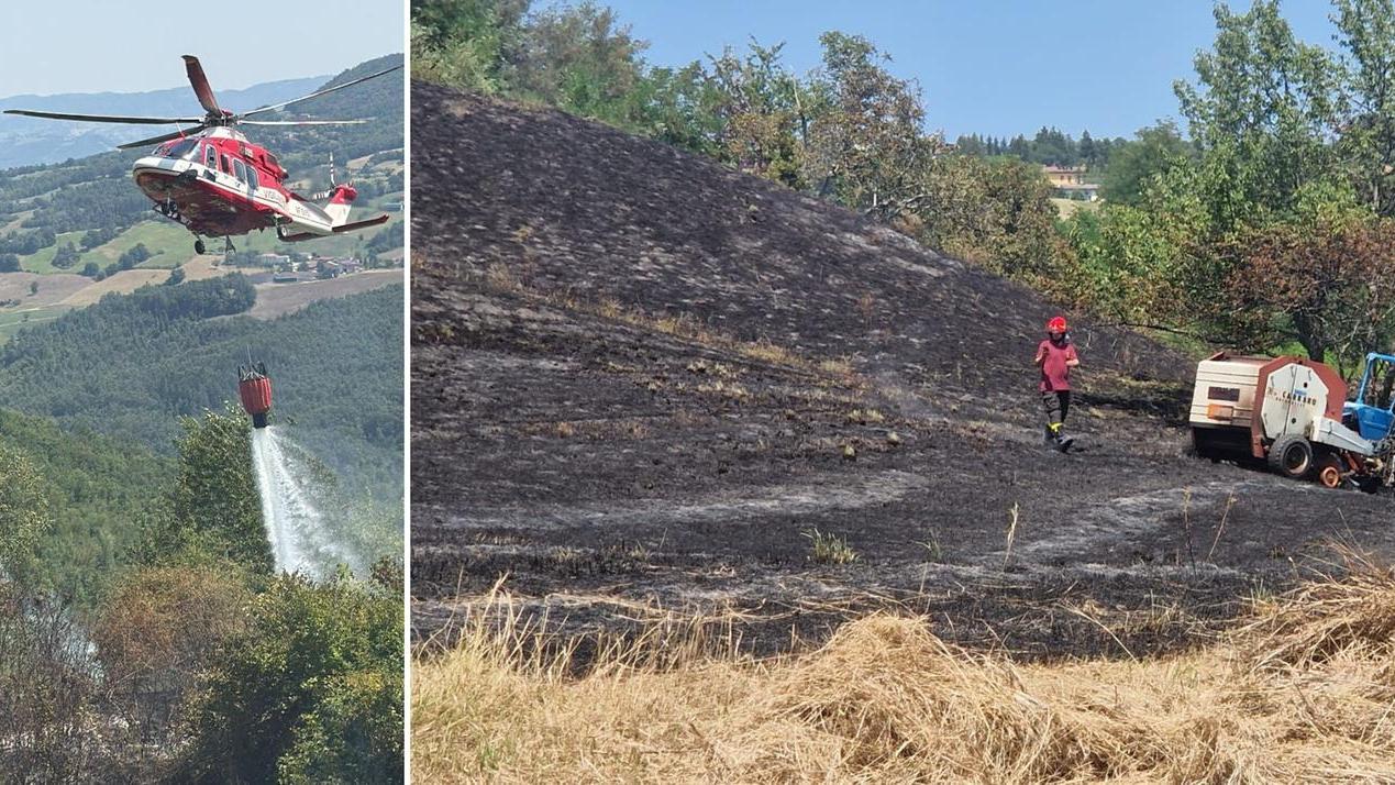 L'incendio in Appennino a Vaglio