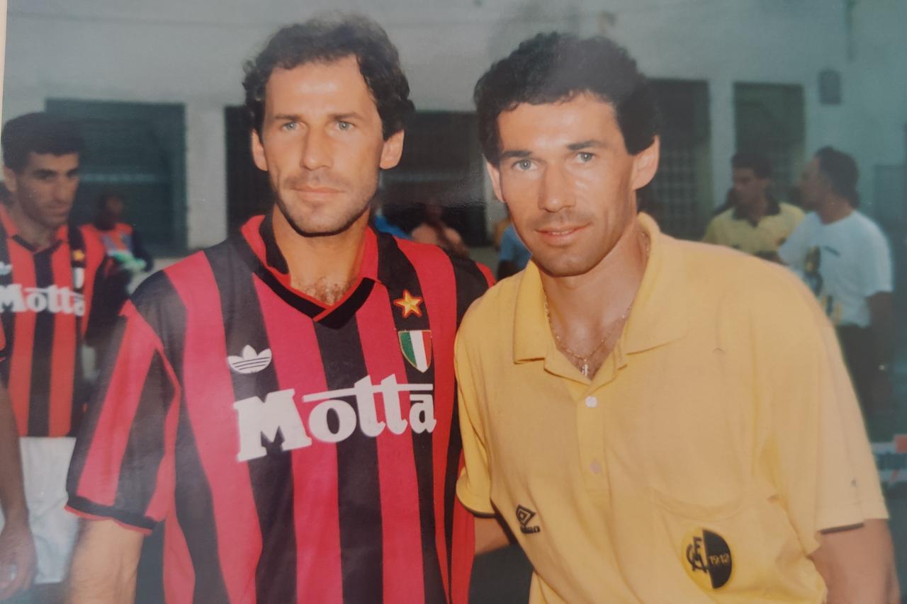 
	I fratelli Franco e Giuseppe Baresi prima dell&rsquo;amichevole tra Modena e Milan al Braglia (Foto Vignoli)

