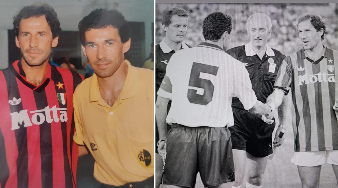 
	Franco Baresi e il fratello Beppe in Modena-Milan al Braglia (foto Vignoli)

