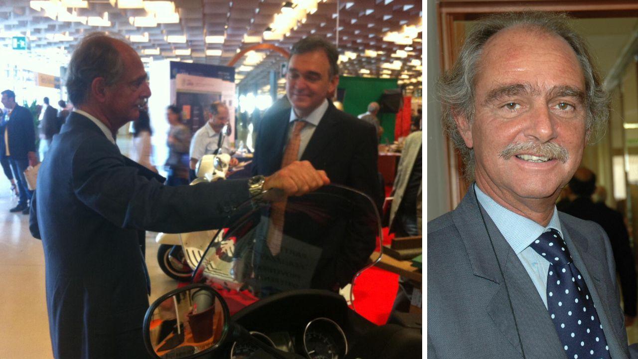 Il docente scomparso e a lato con l'ex sindaco e presidente Rossi