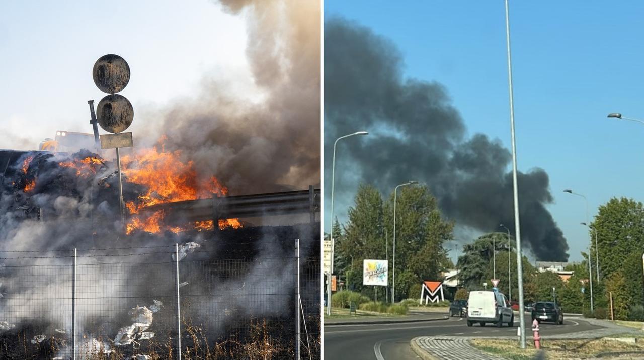 Incendio a Modena, nube di fumo nero in cielo e aria irrespirabile: cos’è successo