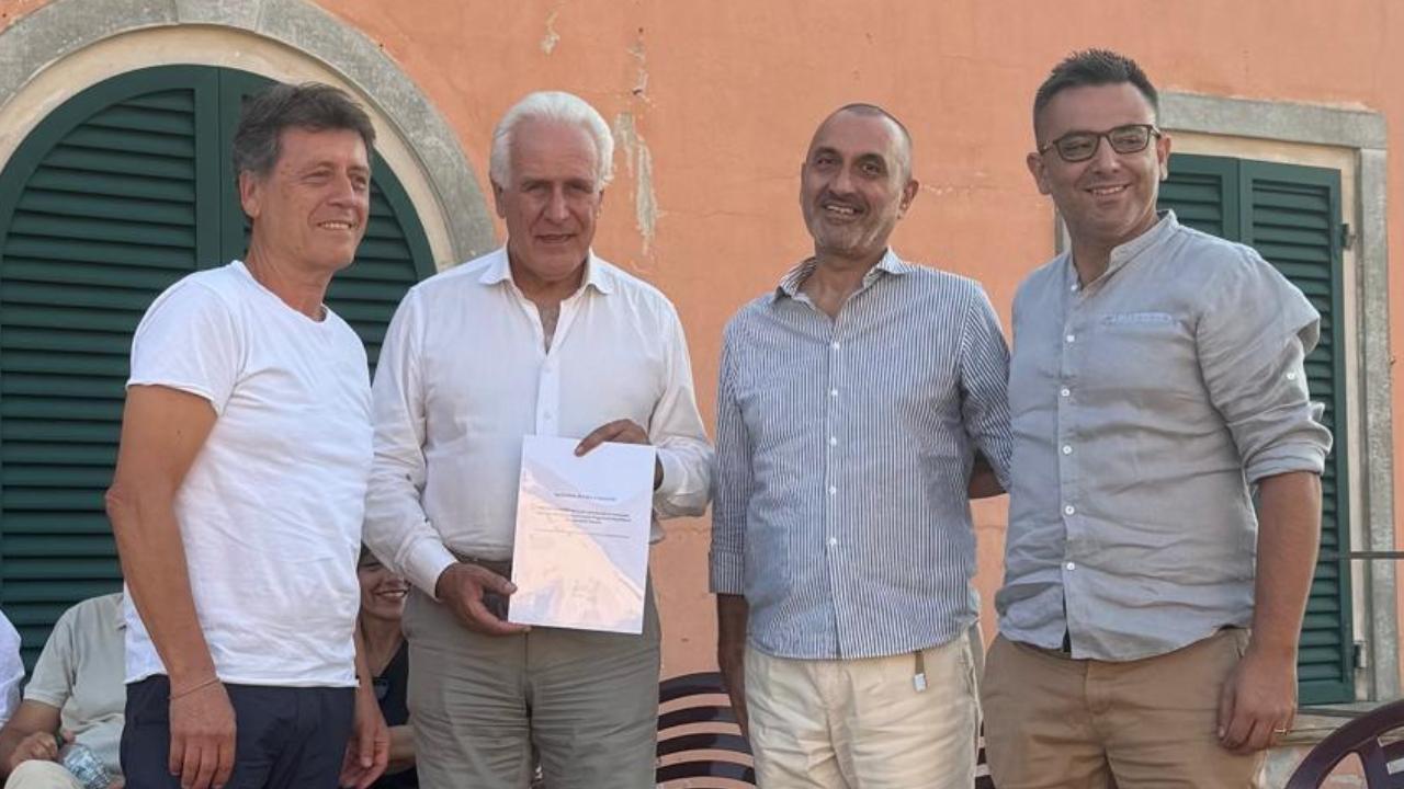 Al centro Eugenio Giani e Giacomo Sanavio 