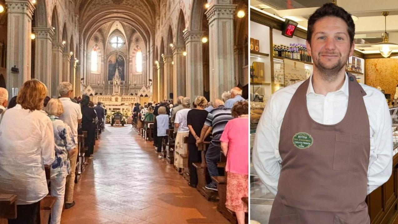 I funerali di Marco Olivi in San Francesco