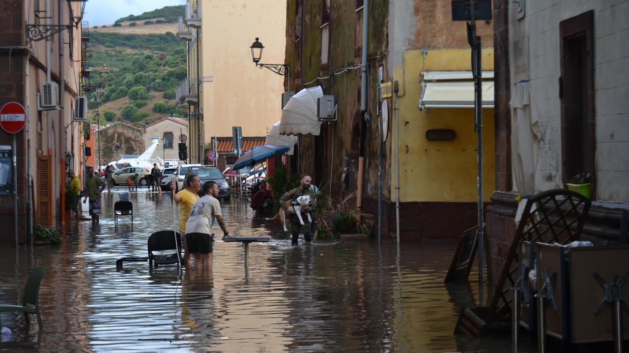 Il nubifragio nell'estate 2024 a Bosa