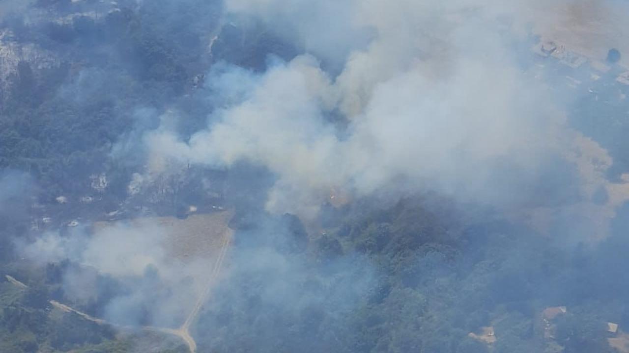 L'incendio visto dall'alto 