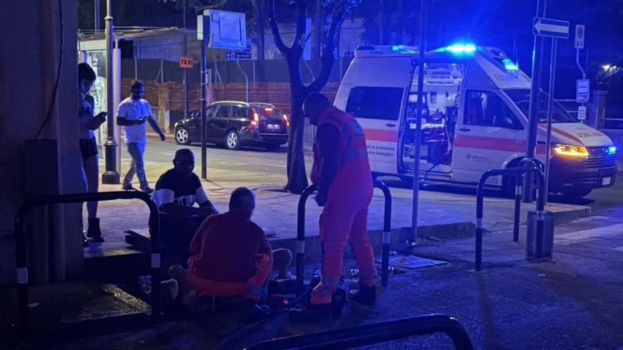 
	L'intervento del 118 dopo un'aggressione

