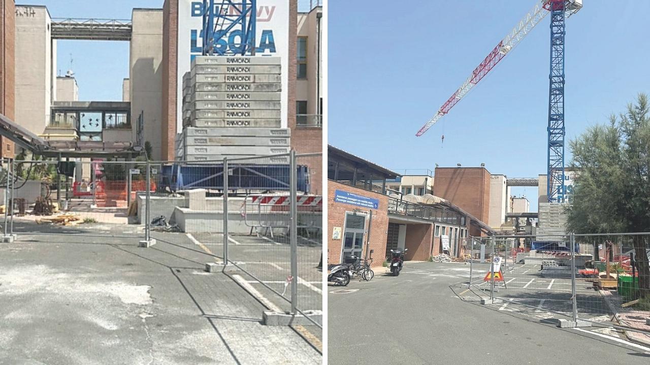 I lavori al porto di Piombino 