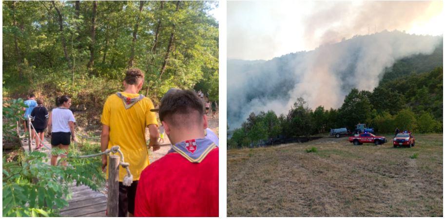 Incendio a Vedriano, 36 scout evacuati dal campo: erano stati tra i primi a dare l’allarme