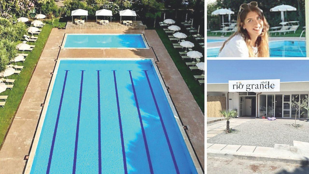 La piscina (foto Fabio Barone), Natalia Frattini e l'ingresso del Rio Grande