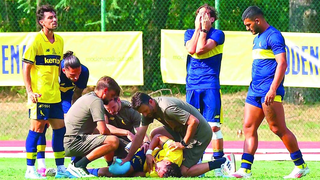 Grave infortunio a Sersanti: interrotta l’amichevole del Modena con la Vis Pesaro