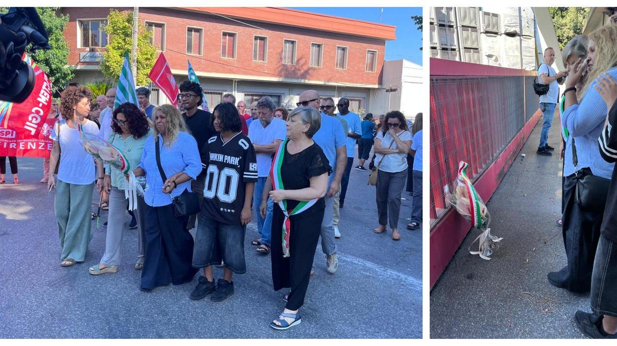 Campi Bisenzio, fiori e lacrime davanti alla Capp Plast per Kumara Gedara