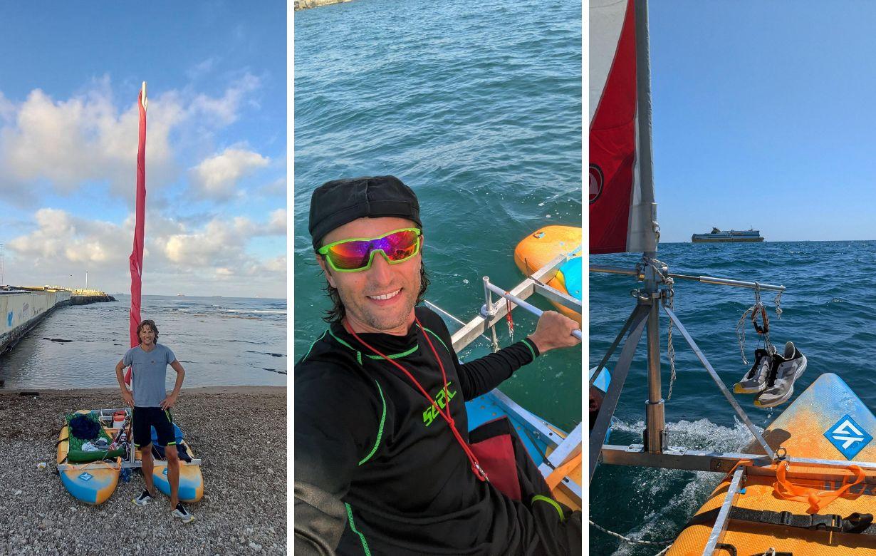 Col sup a vela sbarca a Livorno: «Le mie vacanze alla “Cast Away”»