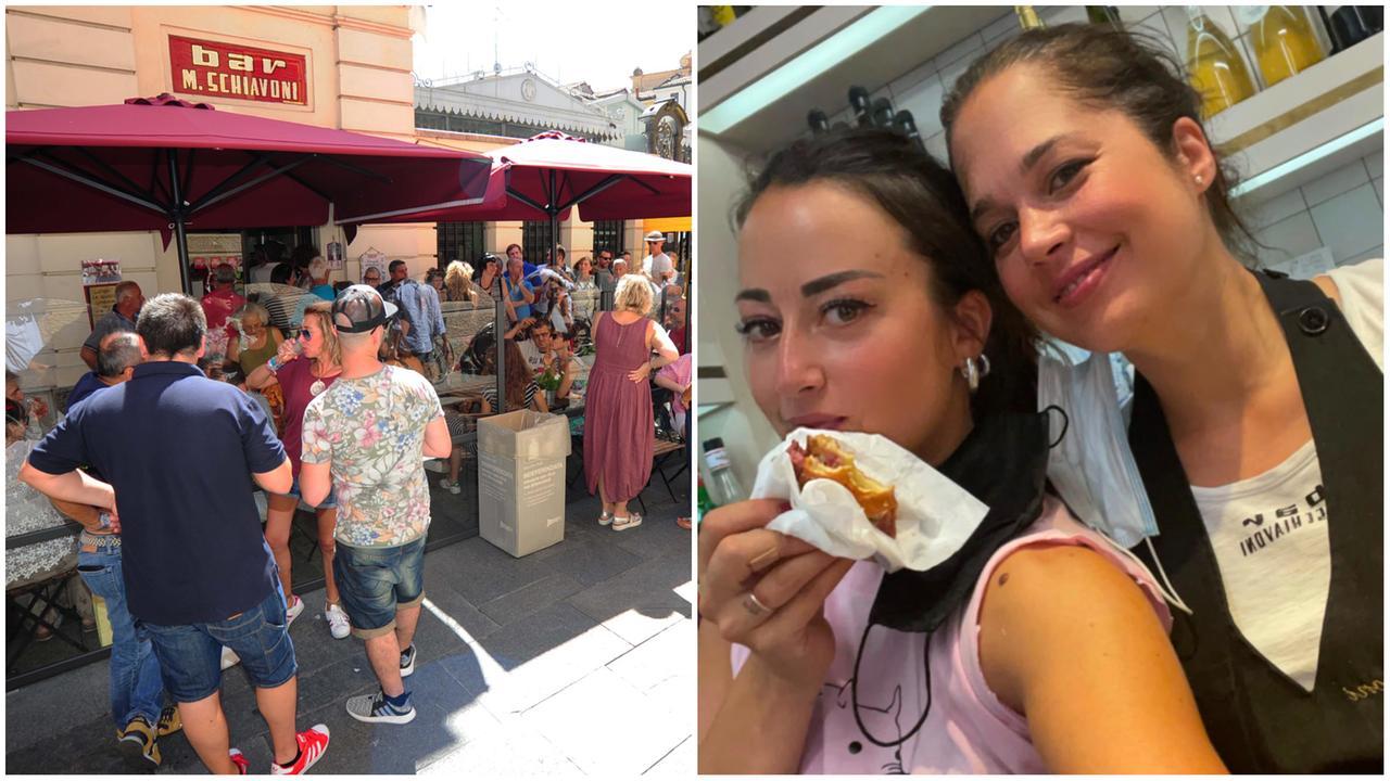 Chiara e Sara Fantoni, proprietarie del bar Schiavoni