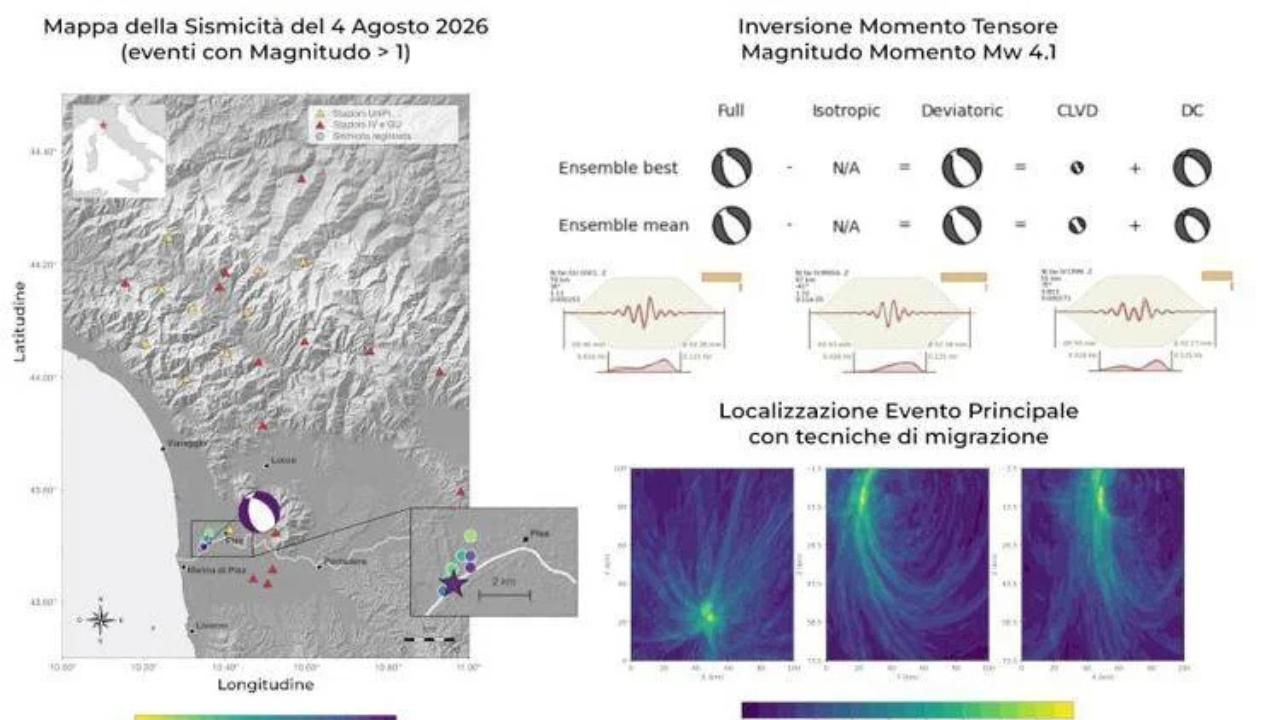 La mappa del sisma del 4 agosto 