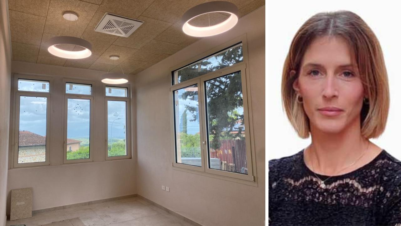 
	Un interno del nuovo nido e l'assessore Adele Cantini&nbsp;

