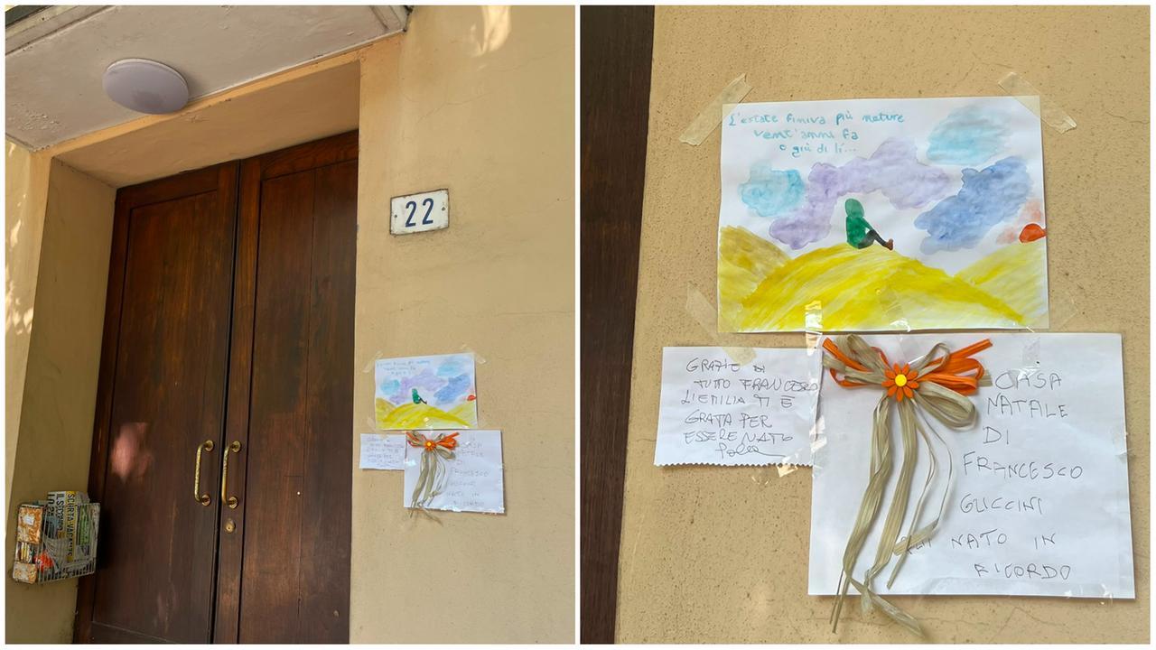 Le dediche dei modenesi sulla casa natale di Francesco Guccini