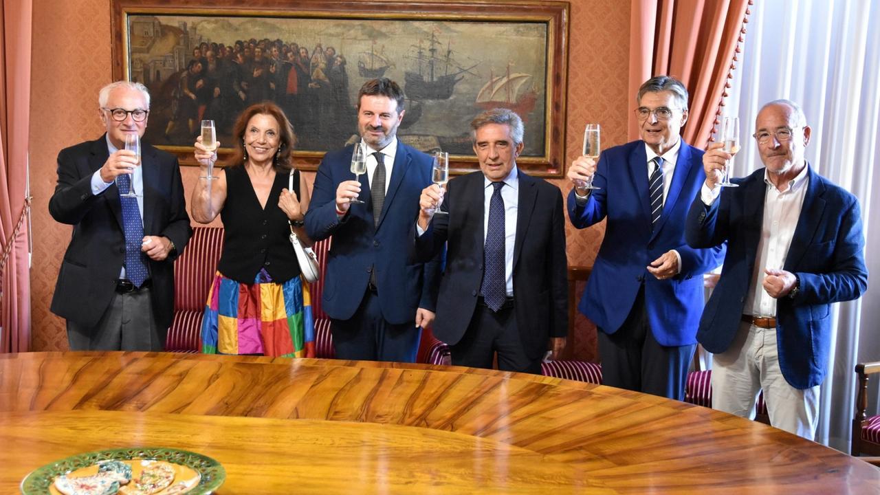 Sassari, gli ex sindaci a Palazzo Ducale per il brindisi tradizionale