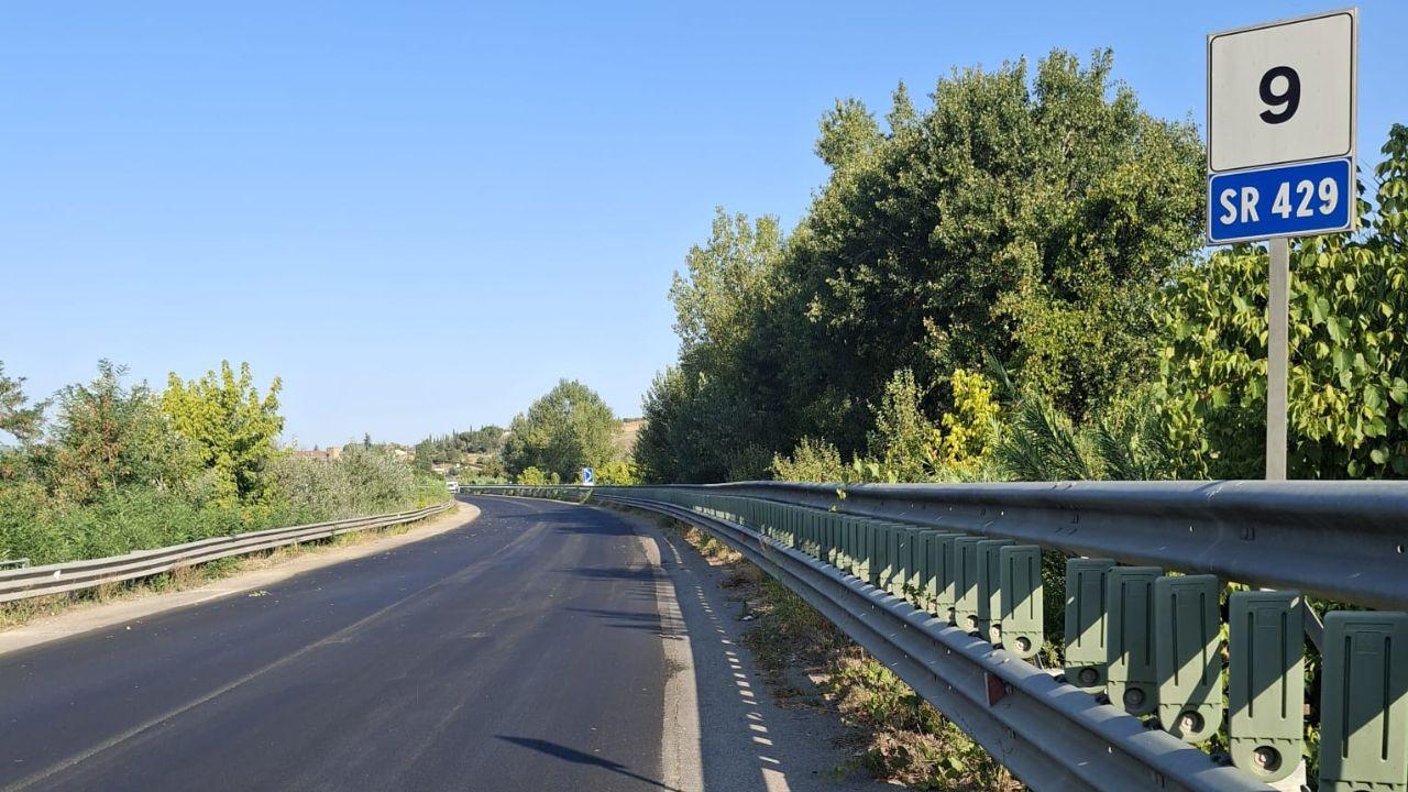 
	Uno dei tratti della nuova 429 risanati con il recente cantiere


