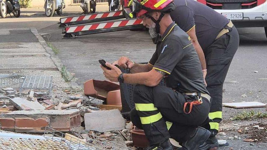 Vigili del fuoco sul posto