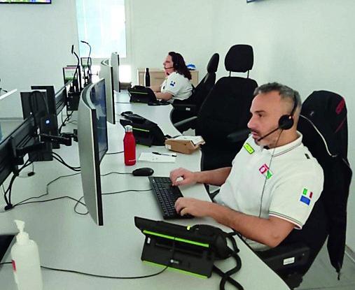 
	Personale al lavoro durante una telefonata

