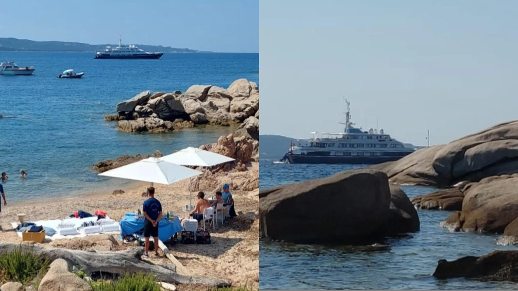 Estate cafona a Palau: sbarcano dallo yacht con i tender e pranzano serviti in spiaggia