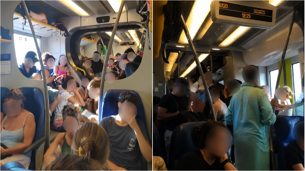 Viaggio da incubo sul treno Sassari-Cagliari: passeggeri stipati come sardine e senza aria condizionata