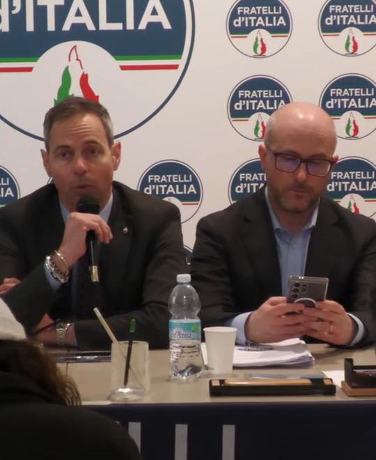 
	Da sinistra Luca Pierotti e Riccardo Giannoni di FdI

