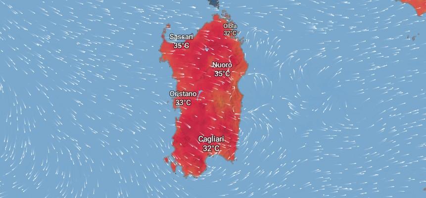 La quinta ondata di calore punta sulla Sardegna, possibili 40 gradi da giovedì – Le previsioni