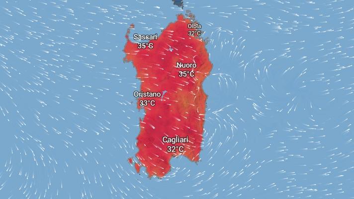 La quinta ondata di calore punta sulla Sardegna, possibili 40 gradi da giovedì – Le previsioni