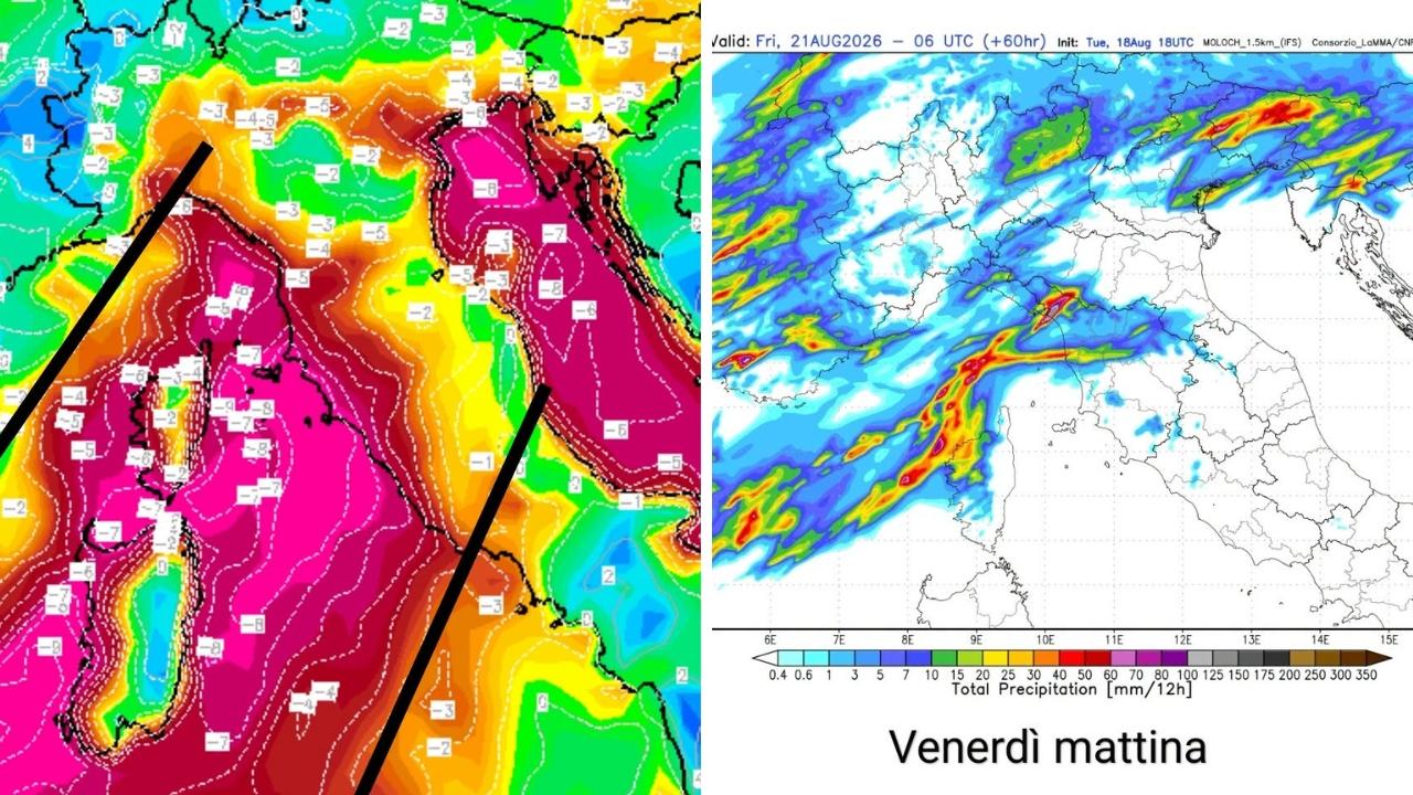Temporali in Toscana, pericolo di fenomeni intensi: le zone più a rischio secondo l’ultima previsione